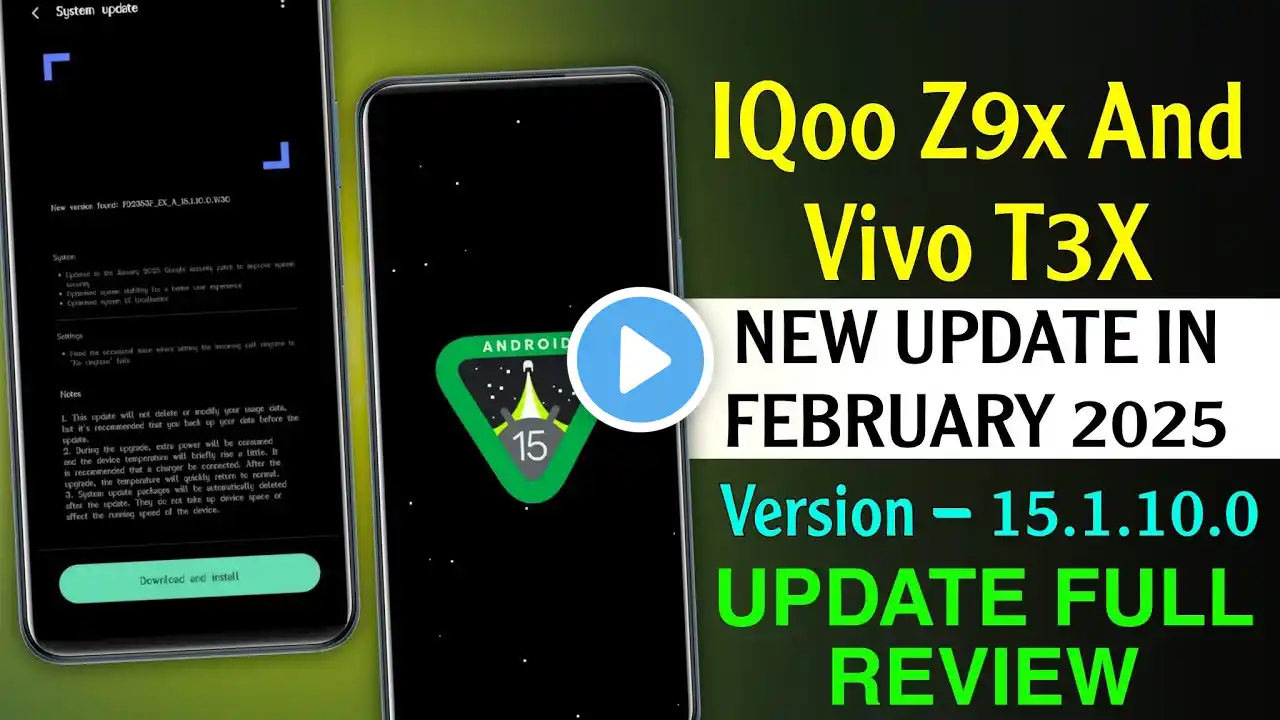 Vivo T3x & IQoo Z9x New Update in February 2025 | Vivo T3x 15.1.10.0 Update Review | Vivo T3x Update