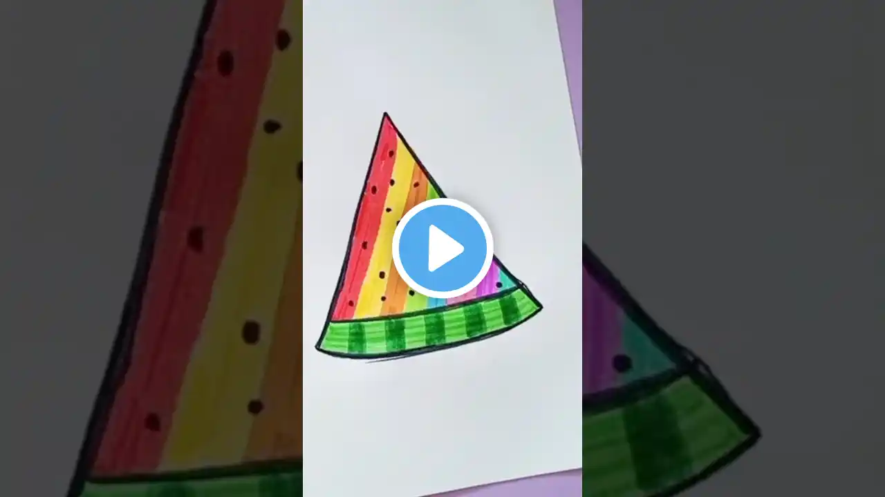 DIY Rainbow π Watermelon #art #ytshorts #shorts #watermelon #icecream #satisfying #viralshorts #diy
