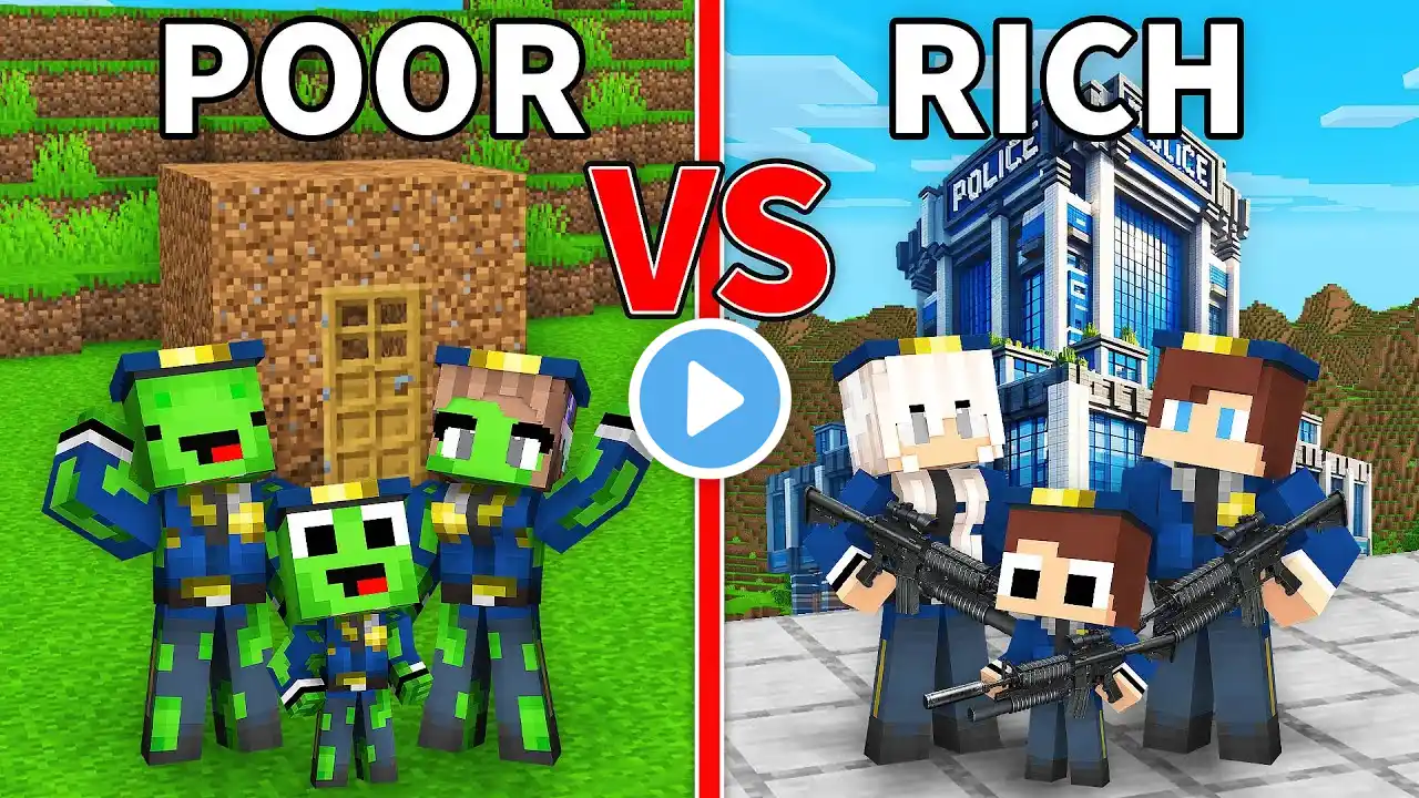 Mikey POOR vs JJ RICH POLICE Family in Minecraft (Maizen)