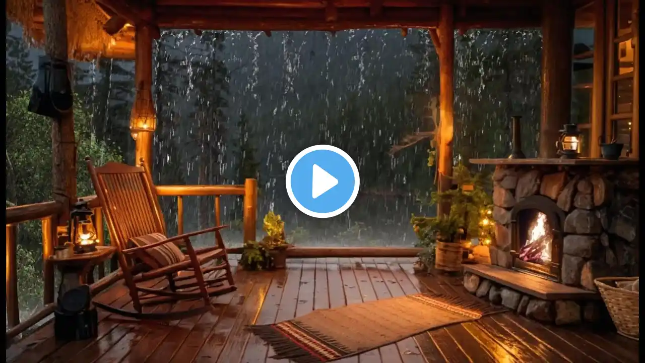 🌧️🔥 Cozy Rain & Fireplace Sounds – Ultimate Sleep & Relaxation Ambience