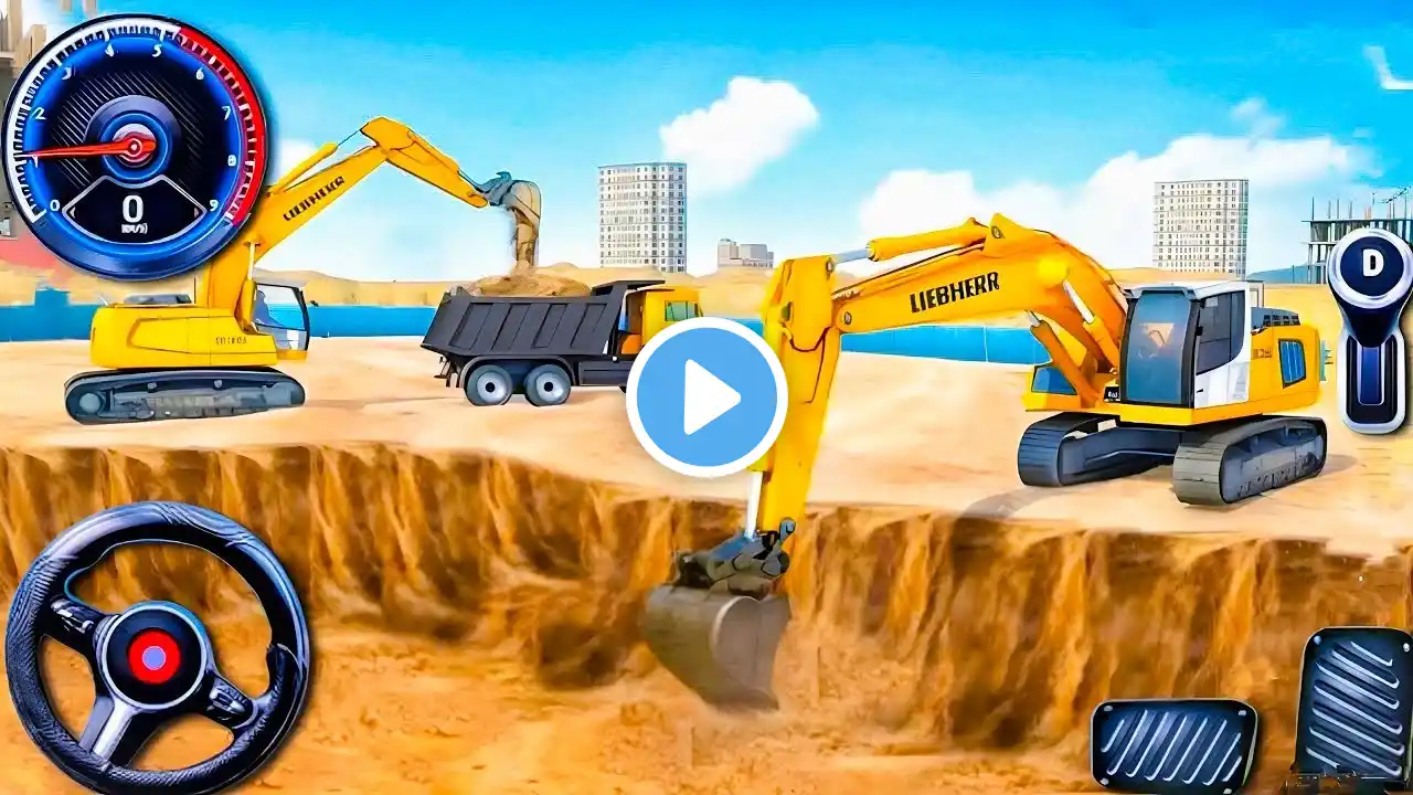 🚨 JCB City Road Construction Simulator 3D Game 🚧 - Android GamePlay