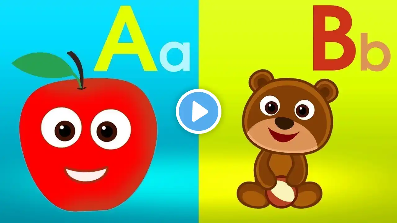 Phonics Song with TWO Words - A For Apple - ABC Alphabet Songs with Sounds for Children