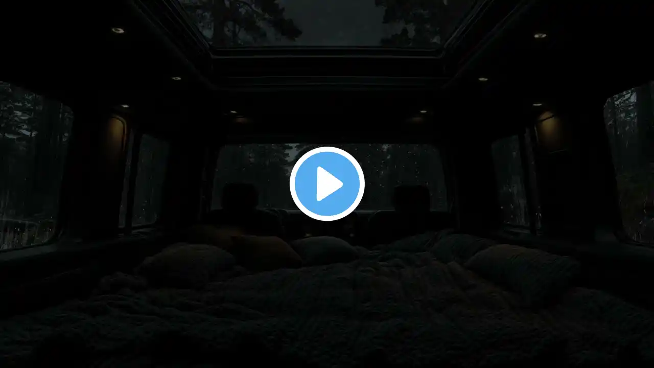 Rain Sounds for Sleeping _ Relaxing Car Atmosphere with Gentle Rain and Thunder for Restful Sleep😴