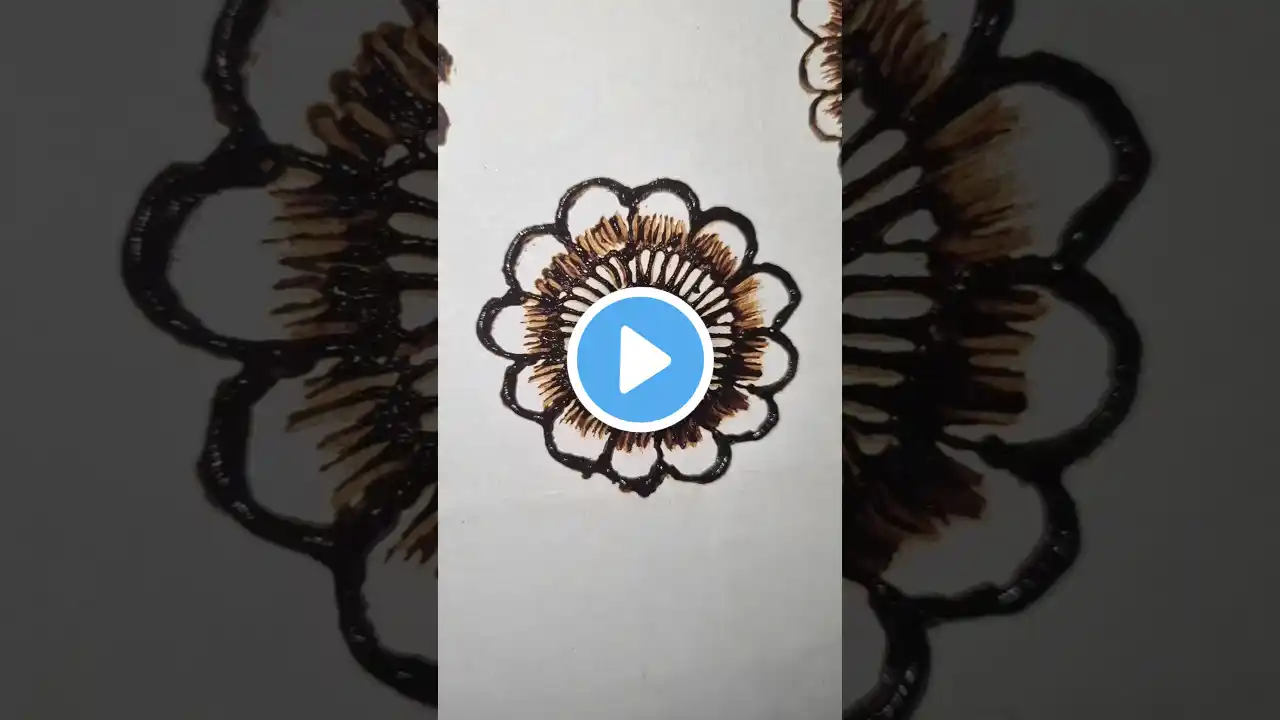 How to draw easy simple flower using henna #easymehndidesign #easyhennadesign #shorts #shortsfeed