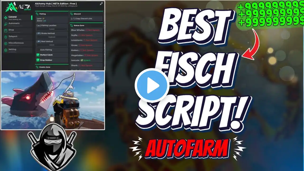 [Working] OP Fisch Script 2025 ⚡ Auto Sell, Auto Shake & Infinite Cash Hack! [Alchemy Hub]