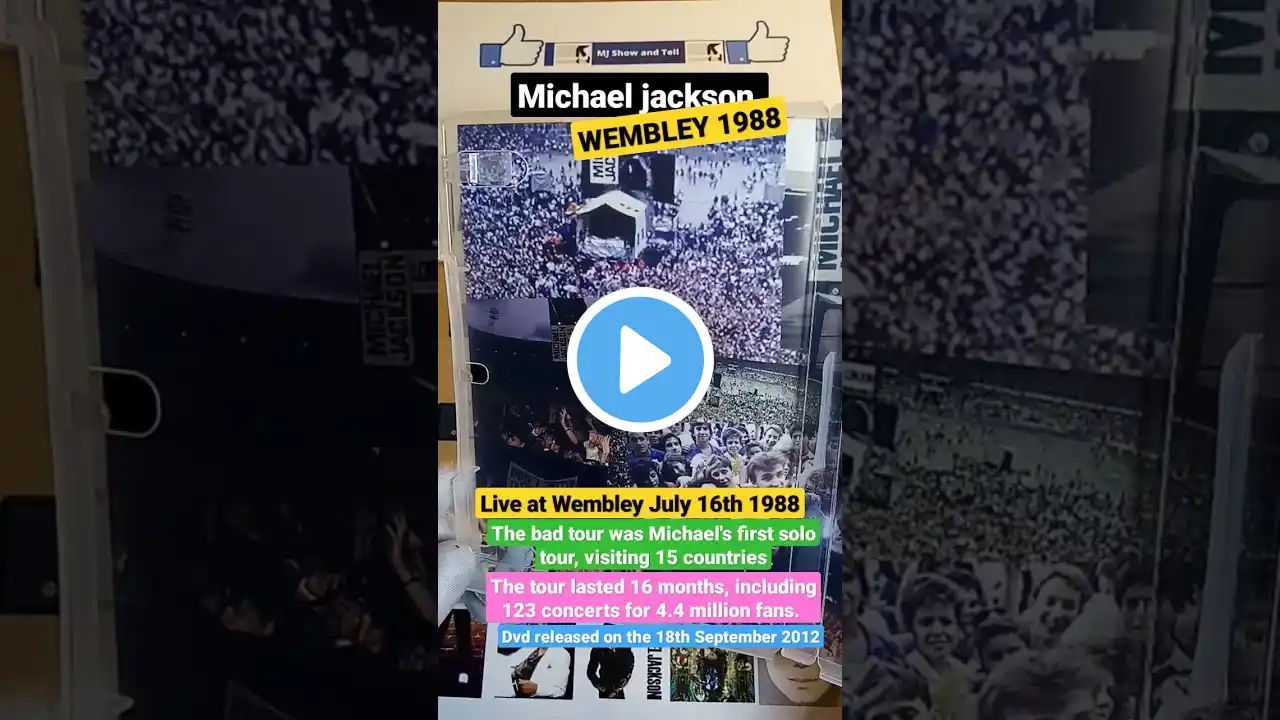 Michael jackson live at Wembley 16th July 1988 dvd show and tell.