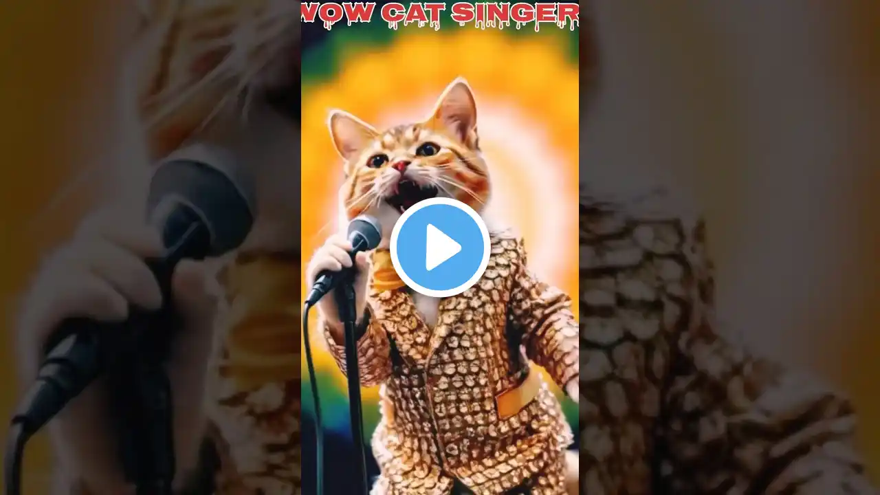 Crazy Cat Singer 👨‍🎤 🎤 🎶 #cat #shorts #foryou