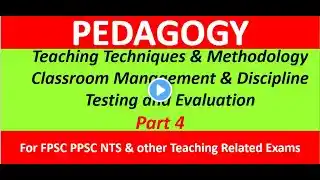 pedagogy MCQs |Testing and Evaluation ​MCQs| FPSC PPSC & Other teaching-related exams