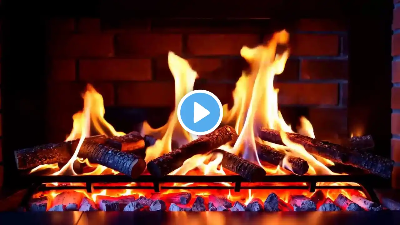 Warm Crackling Fireplace with Soothing Fire Sounds | Sleep & Enjoy the Night