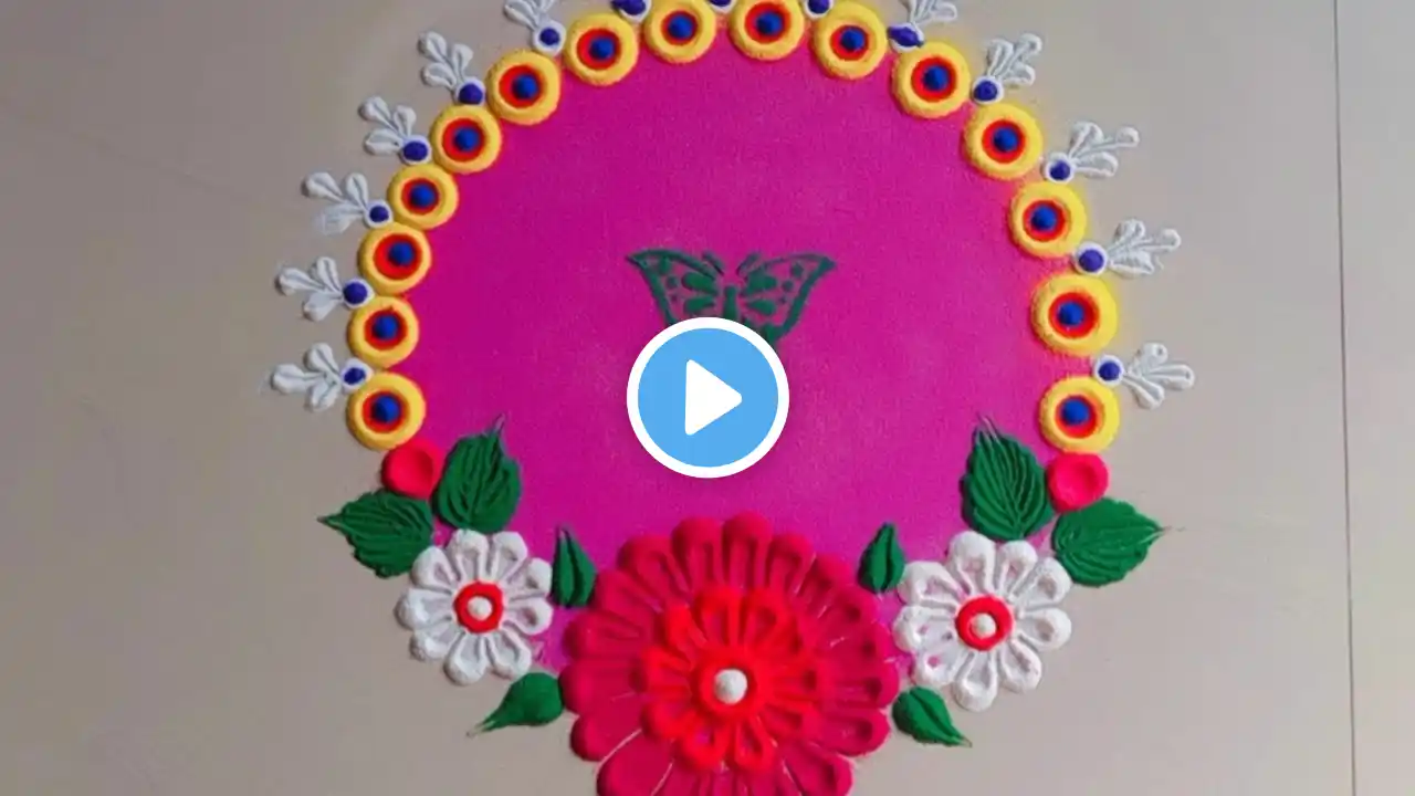 Beautiful 🍀 Rangoli Designs use to Ring and 🥄 spoon #viralvideo #rangoli #muggulu #art