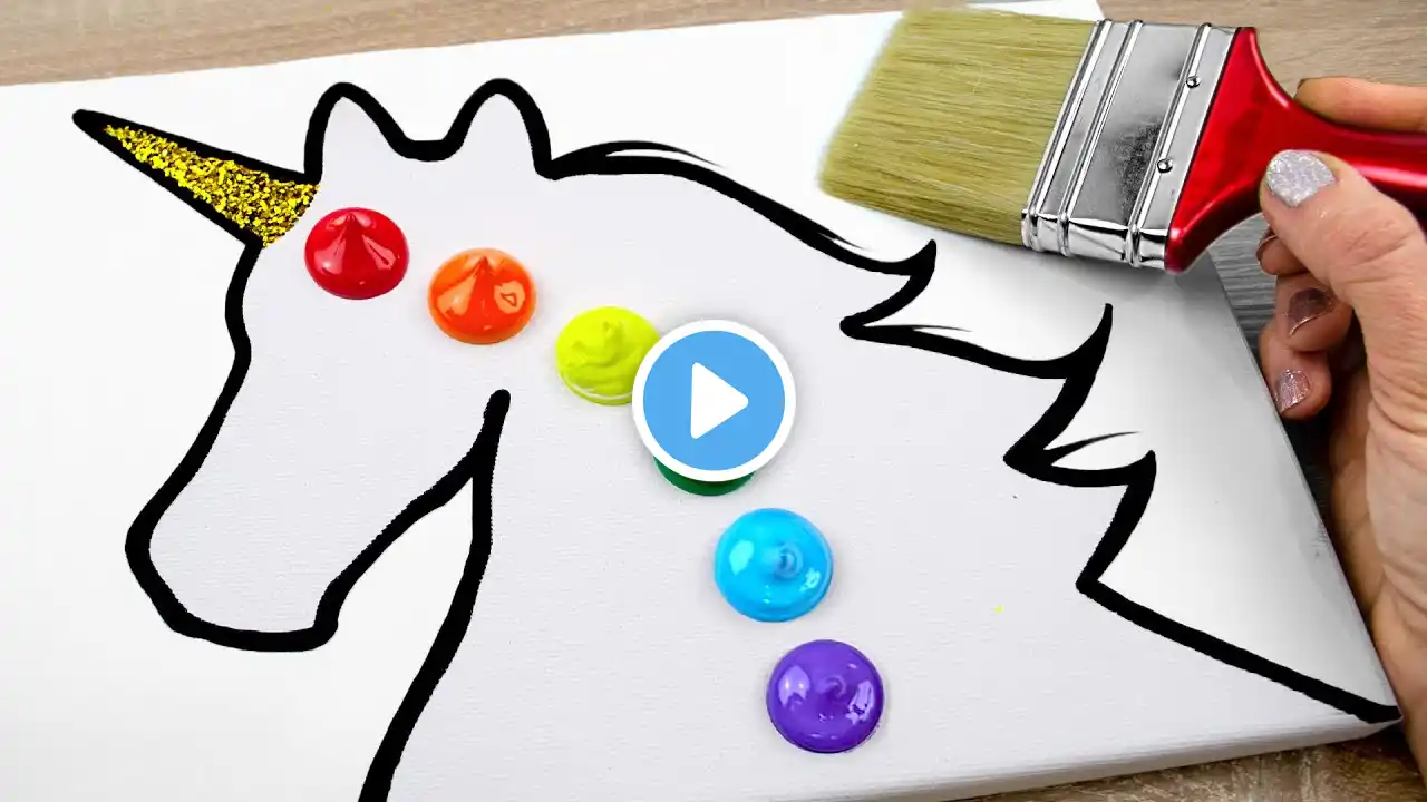 4 EASY Ideas How To Draw Unicorn Painting for Beginners!