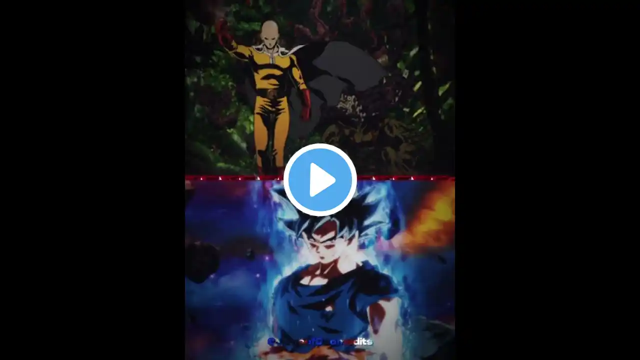 Saitama vs Goku #edit #battle #dragonball #onepunchman #whoisstrogest