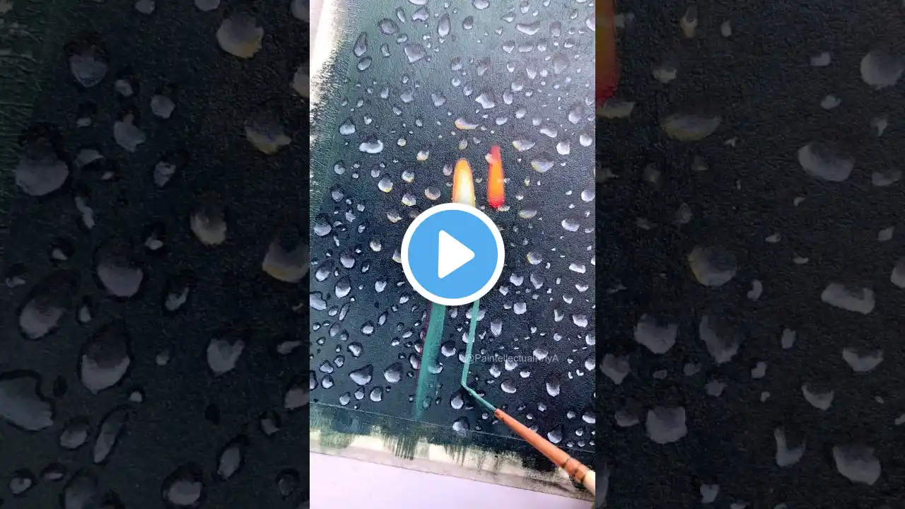 Painting Rain with Candle 😱 ⛈️🕯️ #shorts