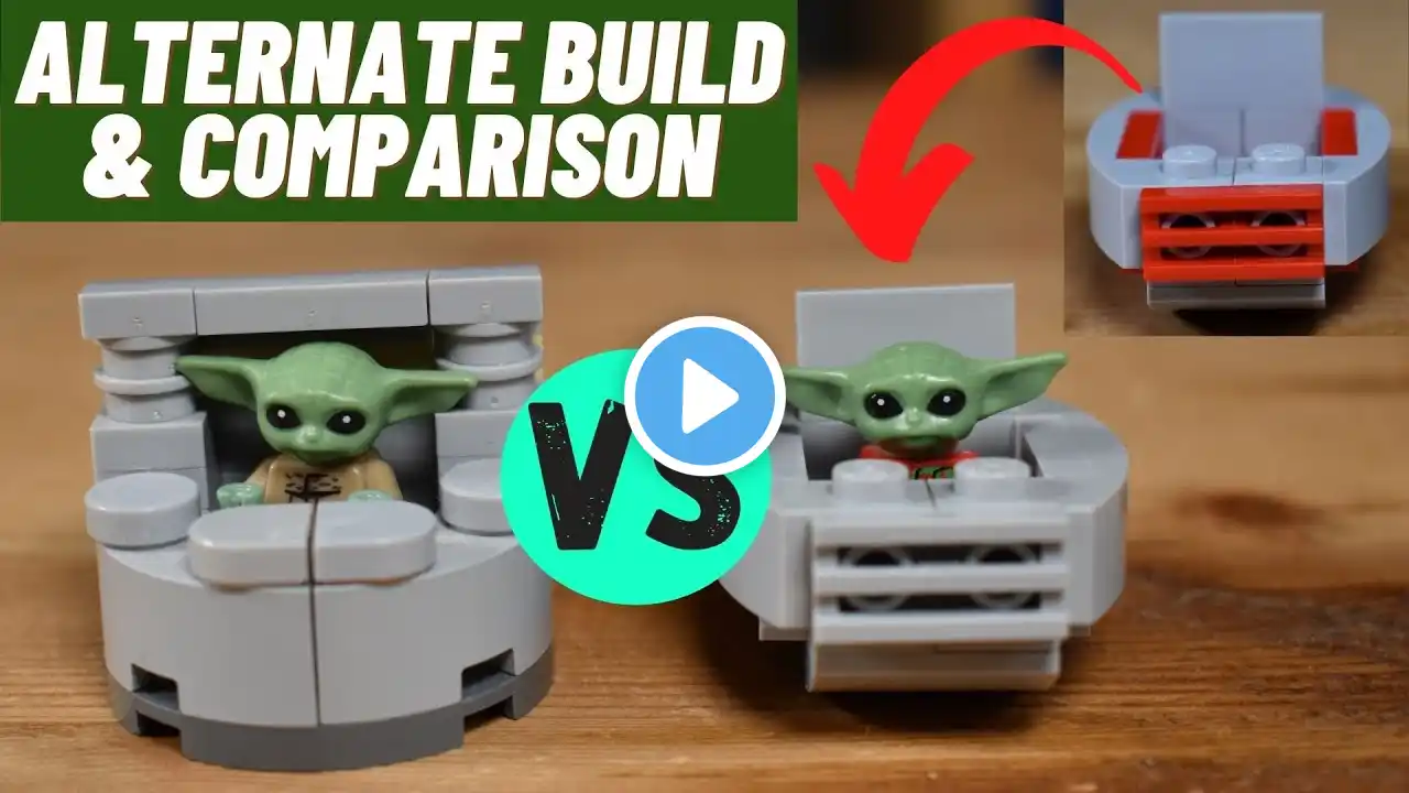 LEGO Star Wars Tutorial- Grogu's Hoverpram Alternate Build & Comparison!