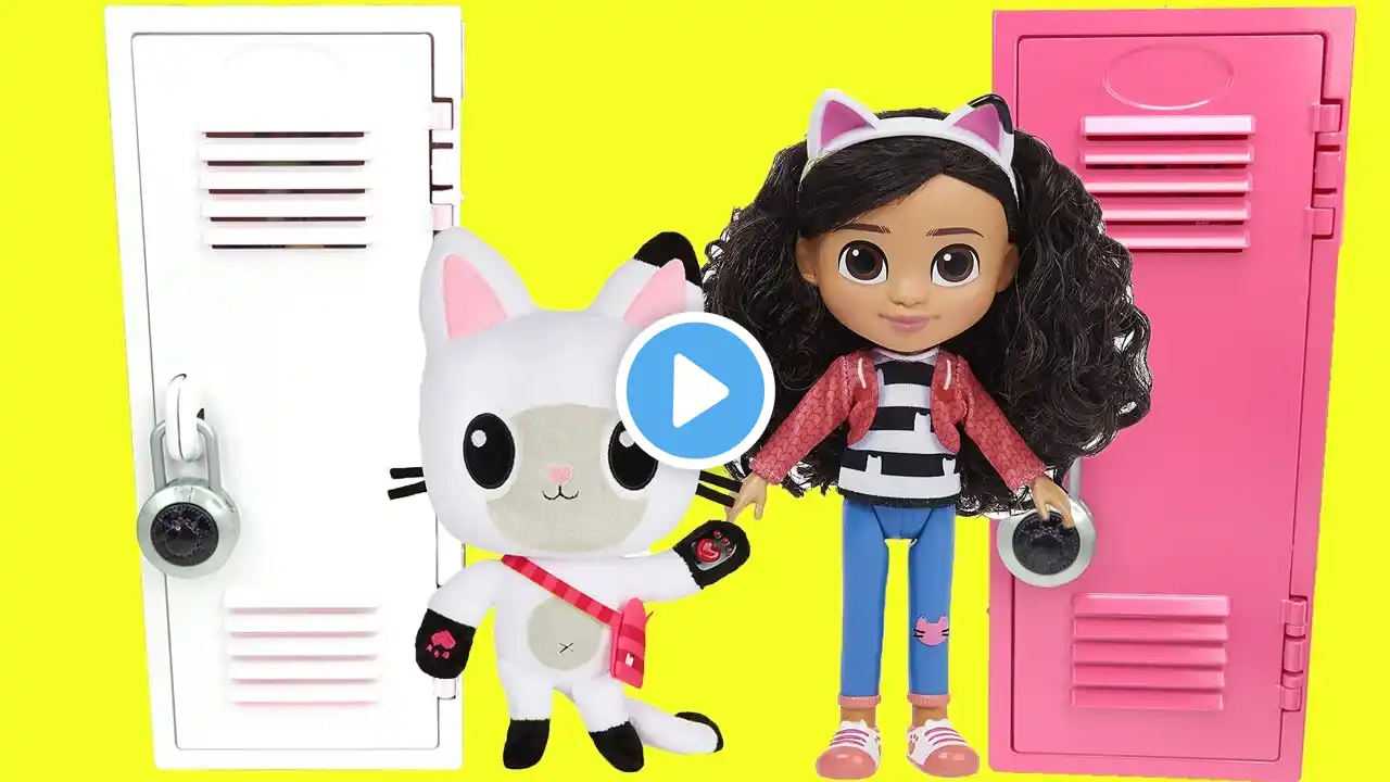 Gabby's Dollhouse DIY Custom Back to School Locker Organization with Gabby and Pandy Cat