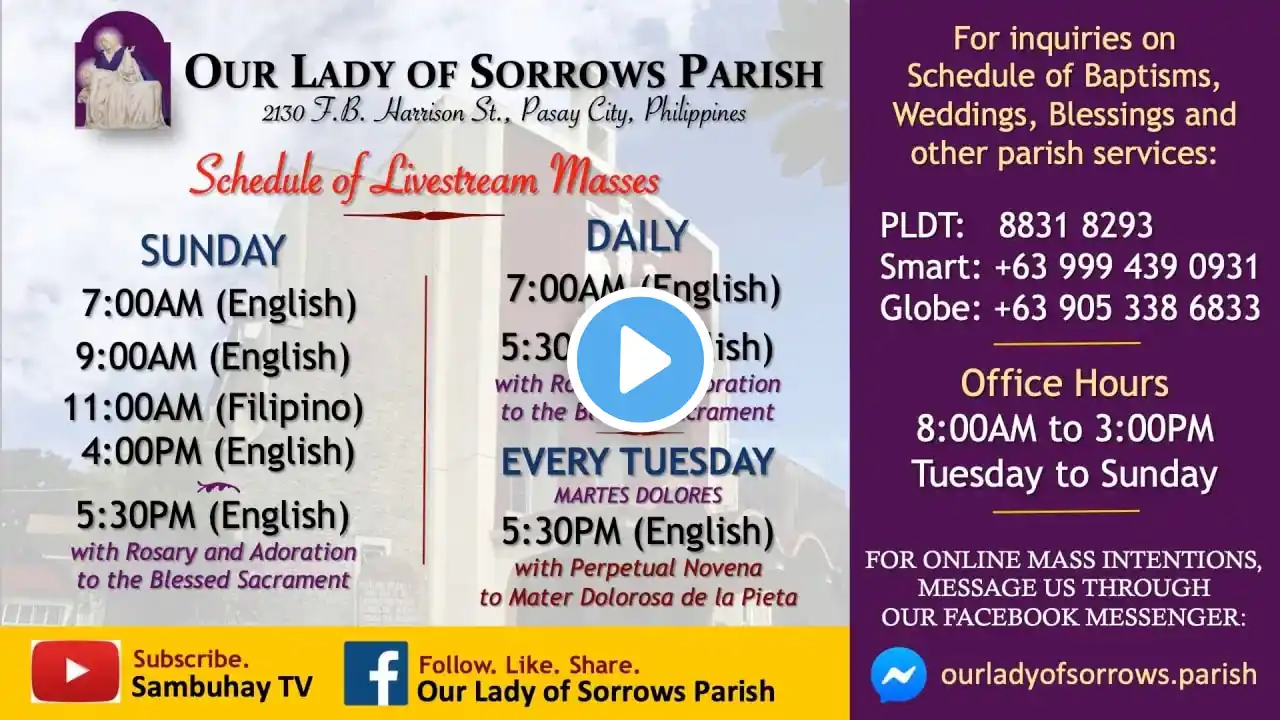 Sambuhay TV Mass sa Parokya | Oct 11, 11AM | 28th Sunday of Ordinary Time