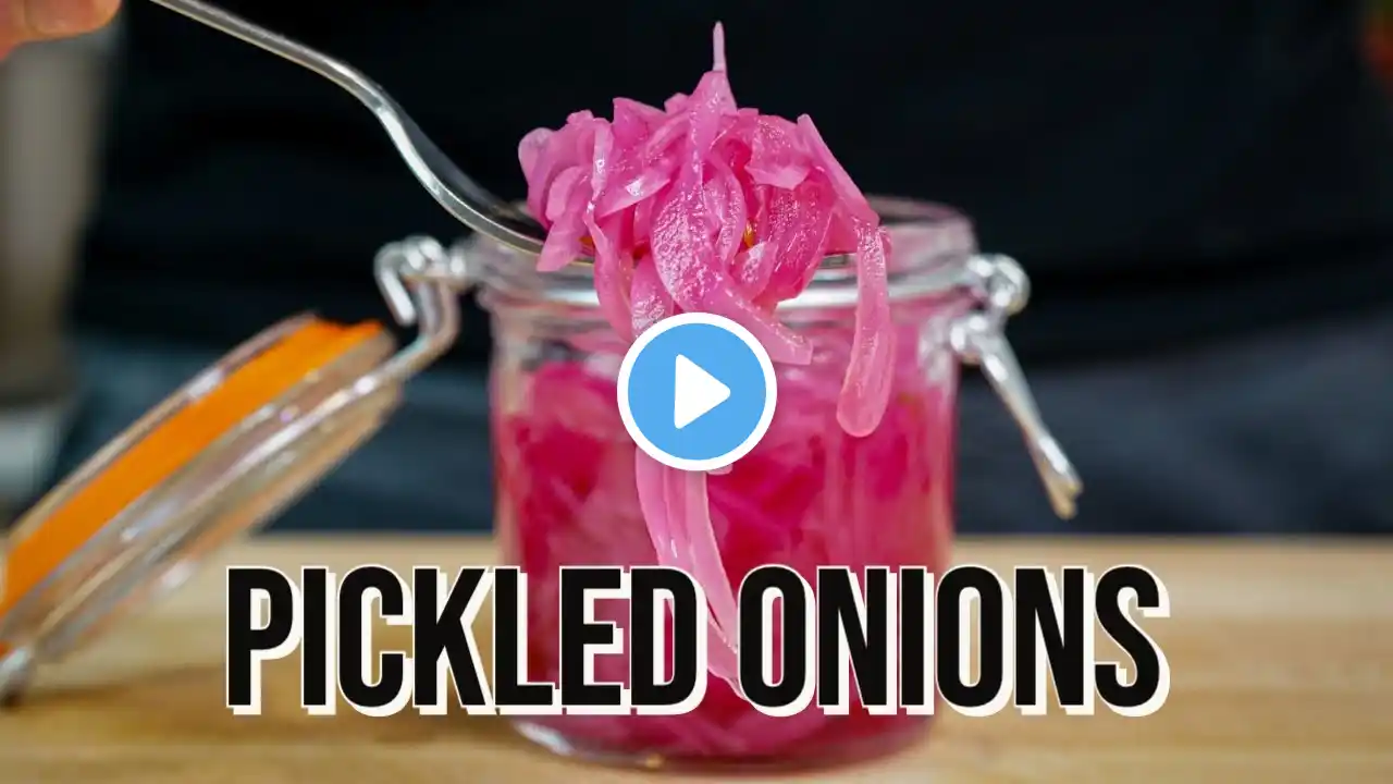 Pickled Onions | Crunchy Pickled Red Onions Recipe