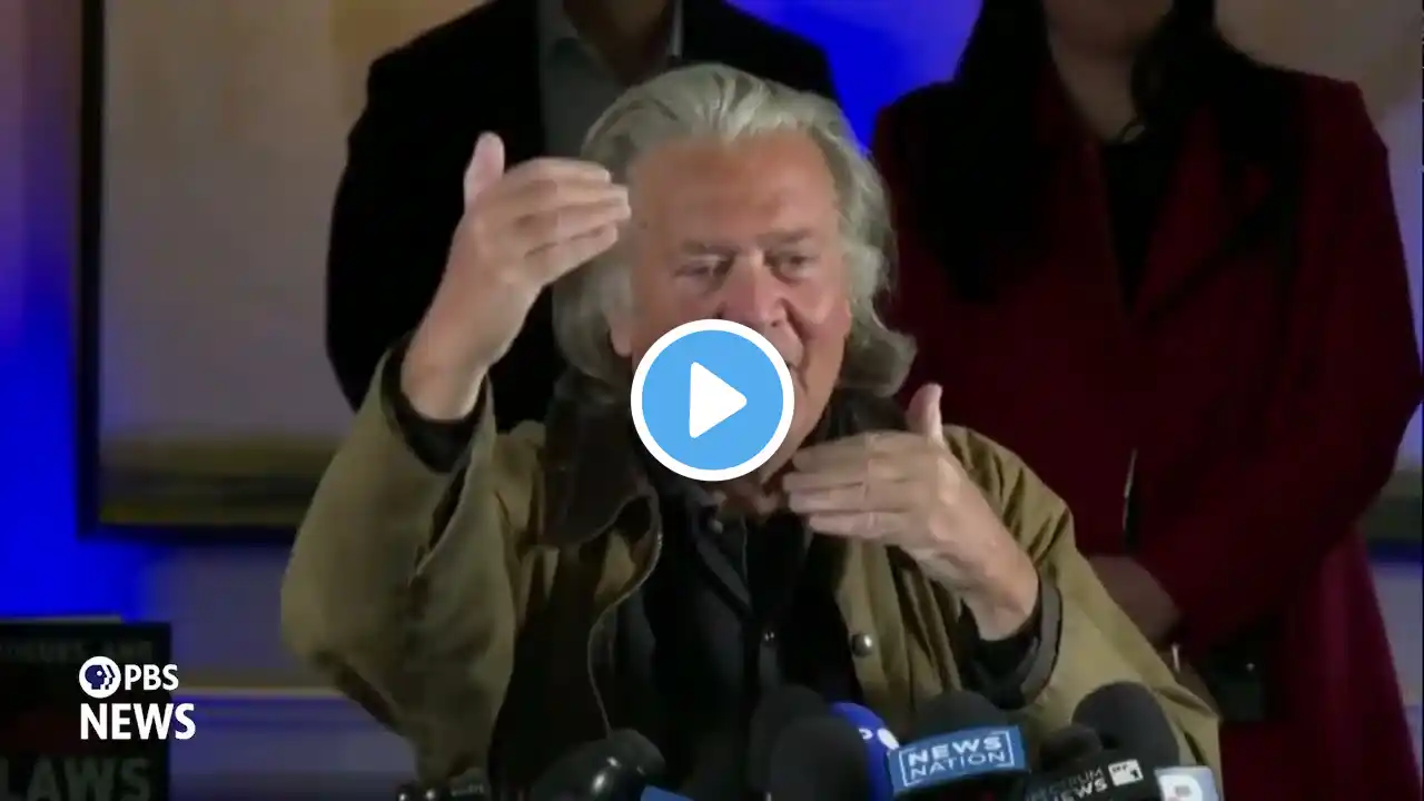 WATCH: Steve Bannon holds news conference after 4-month prison sentence for contempt of Congress