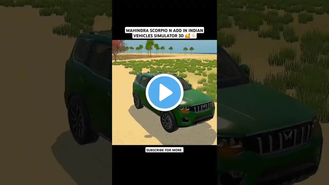 Mahindra Scorpio N Add In Indian Vehicles Simulator 3D 🥰🔥#shorts #viral #trending #scorpion