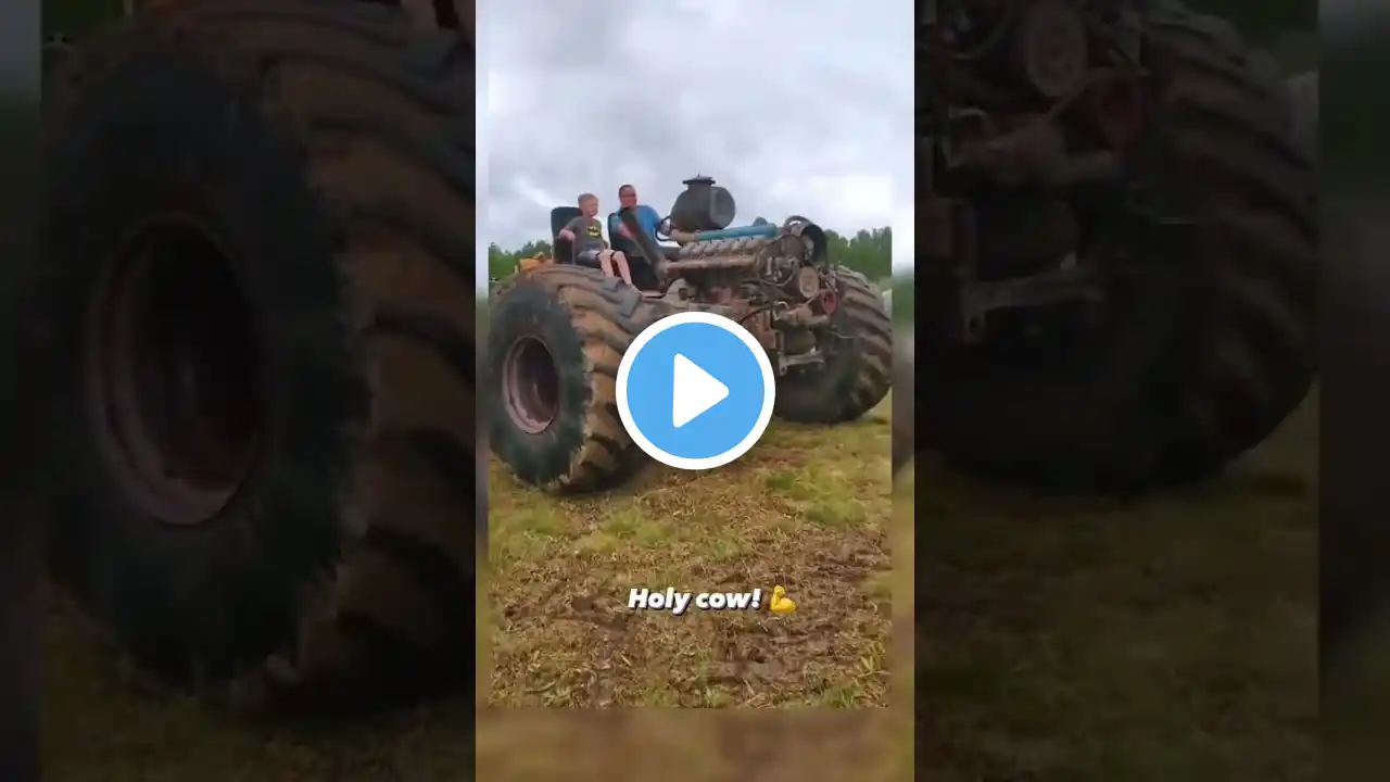 OMG! Big Monster Truck Tractor! #short #shorts #car #fails