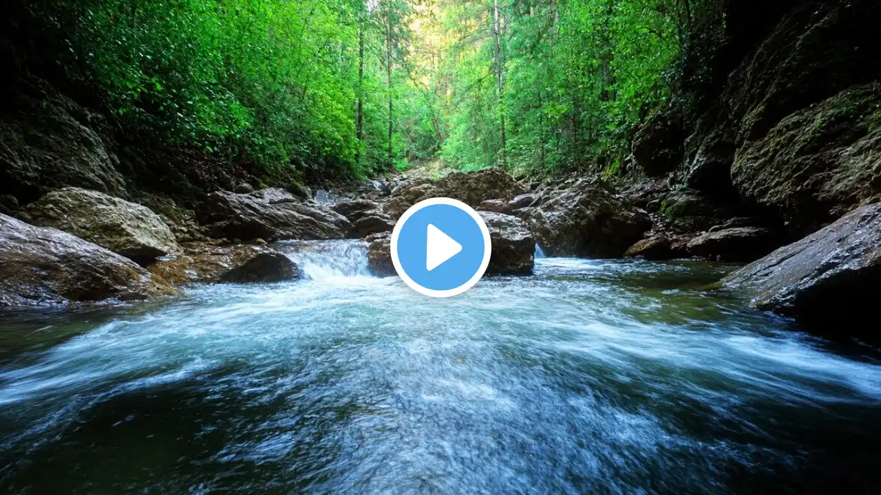 forest ambience, mountain waterfall, water sounds, ASMR , meditation , deep sleep