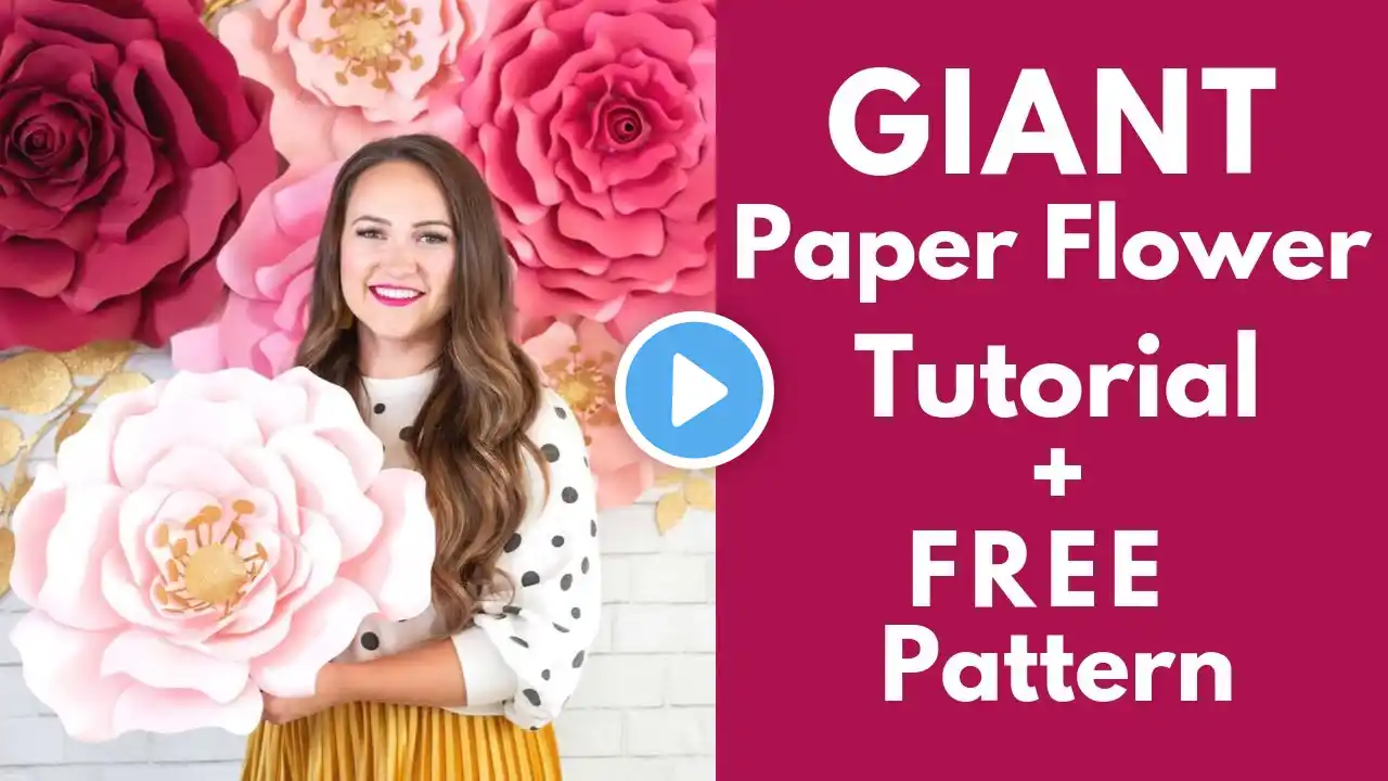 Learn How to Make Giant Paper Rose Flowers, Plus Free Pattern | Sweet Red Poppy