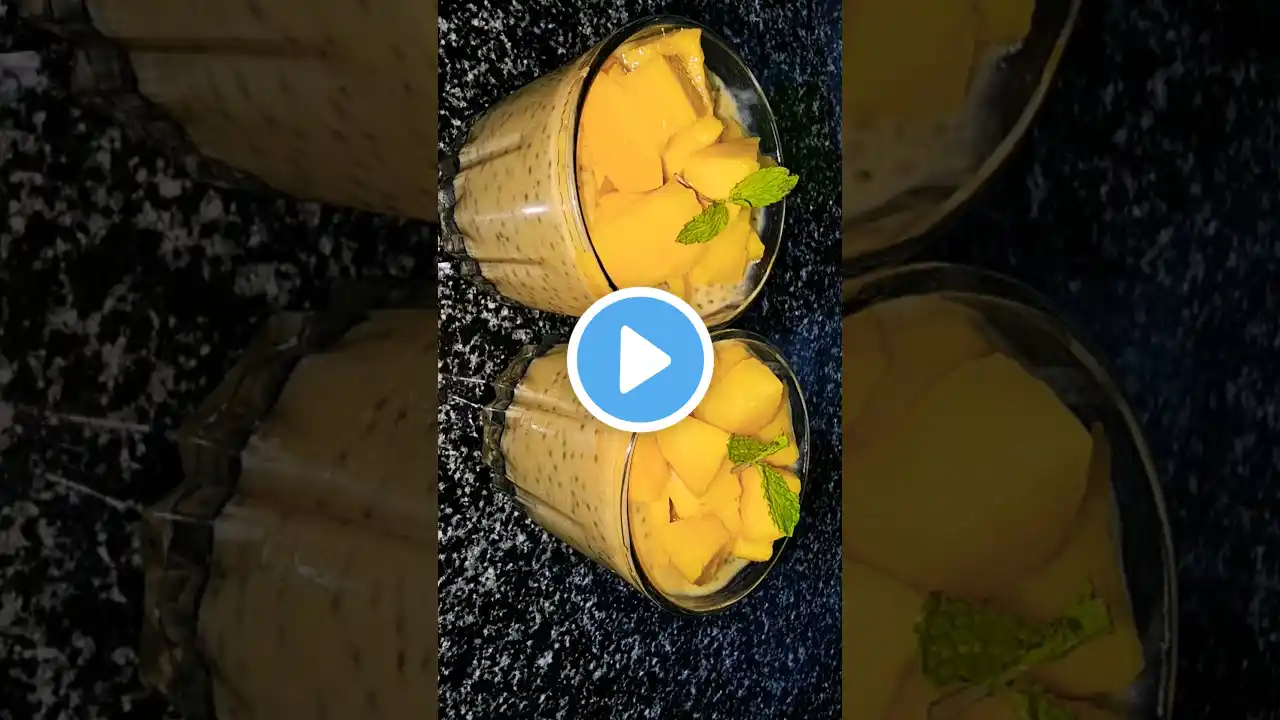 *HEALTHY* MANGO MILKSHAKE CHIAPUDDING EASY MANGO CHIA PUDDING ATHOME #shorts #viral #chiapudding