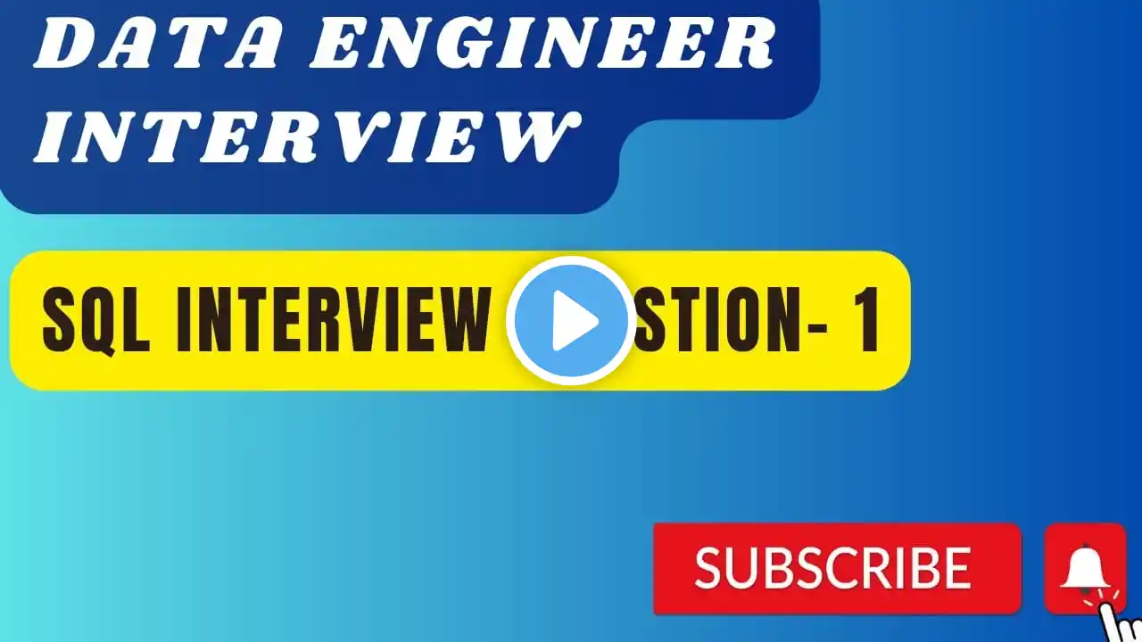 SQL interview Questions and Answers | Data Engineer Interview