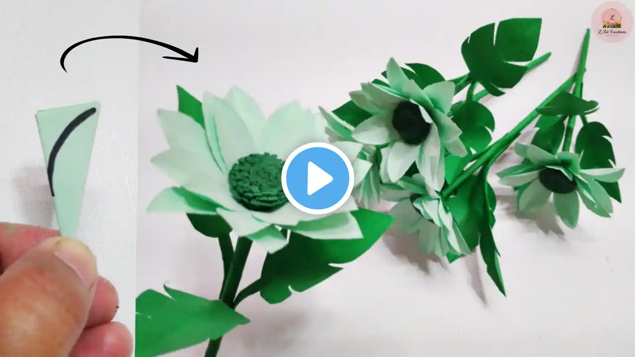 How To Make Simple & Easy Paper Flowers 🌷 | Paper Flower Ideas | DIY Paper Flower | Paper Craft |