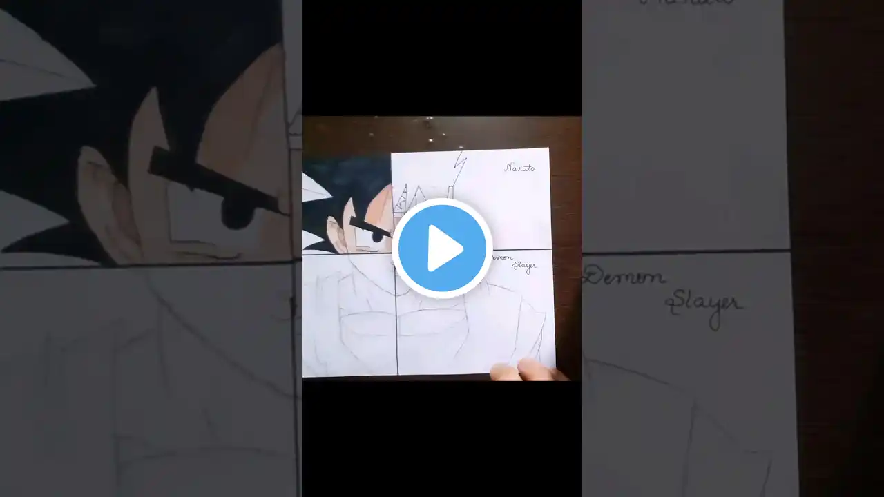 Drawing ✨️𝐆𝐎𝐊𝐔✨️in 𝟒 𝐝𝐢𝐟𝐟𝐞𝐫𝐞𝐧𝐭 Anime 𝐒𝐓𝐘𝐋𝐄𝐒 [PART 2] #shorts #animedrawing #animearts