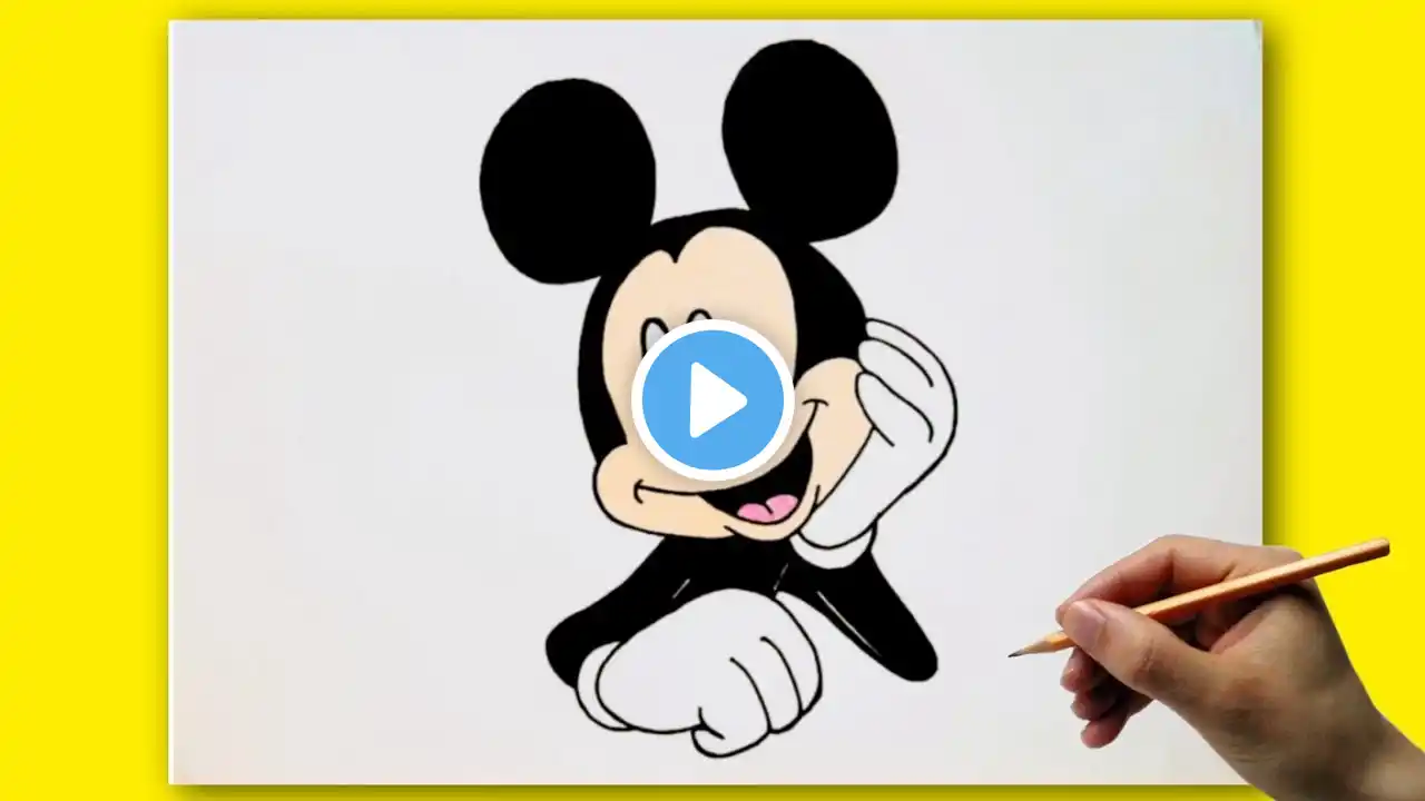 How To Draw Mickey Mouse || Mickey Mouse Cartoon Drawing || Easy Drawing Tutorial.