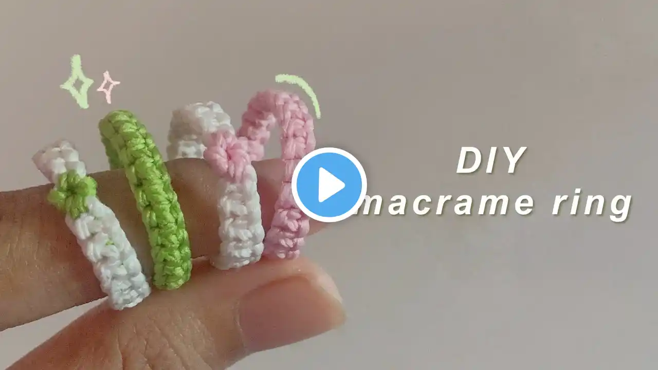 How to make macrame ring || yarnivora