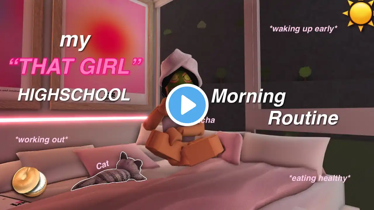 my "THAT GIRL" highschool morning routine! 🥑 *Productive* | Bloxburg Family Roleplay | w/voices