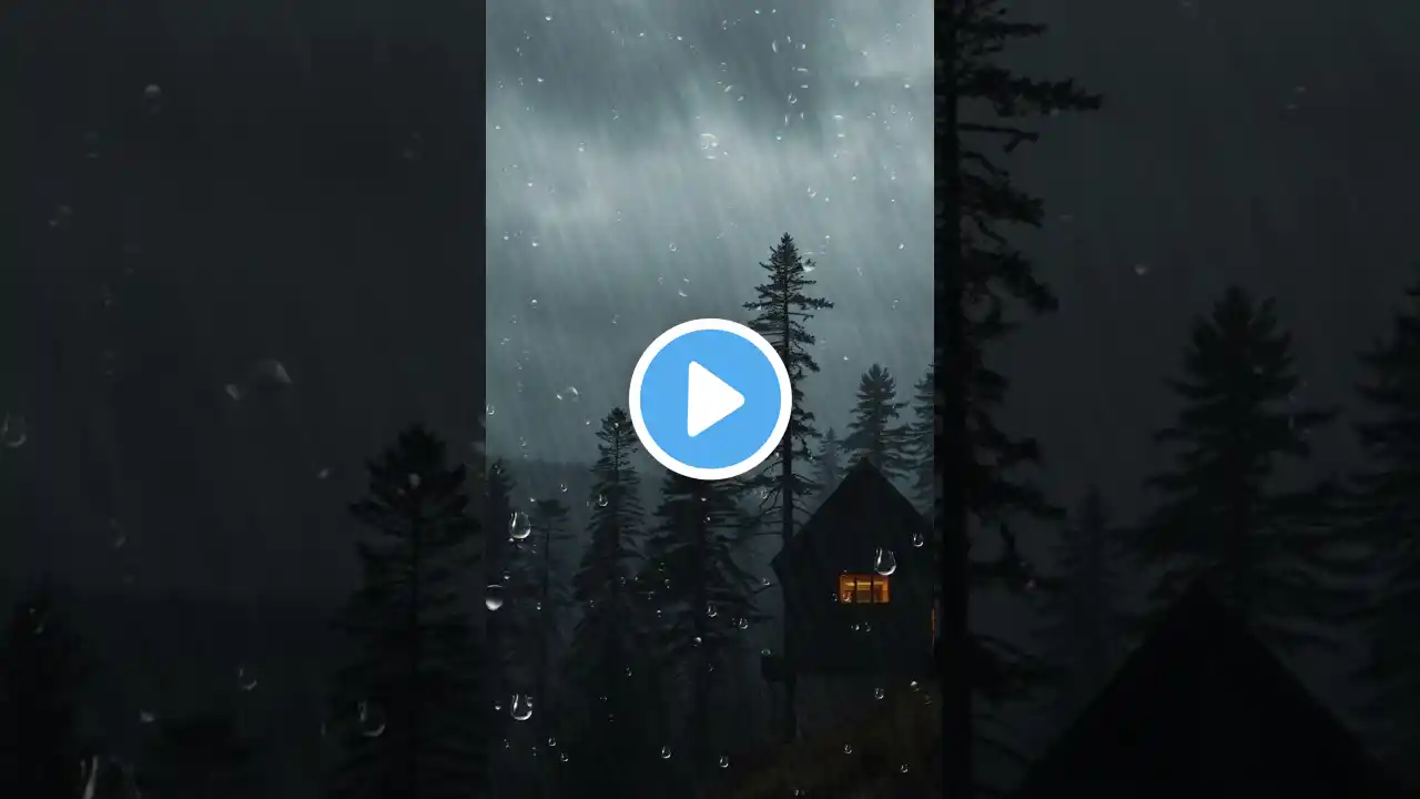 Rain Sounds and Thunderstorm Sounds for Sleeping #shorts #rain #rainsounds #cozyrain