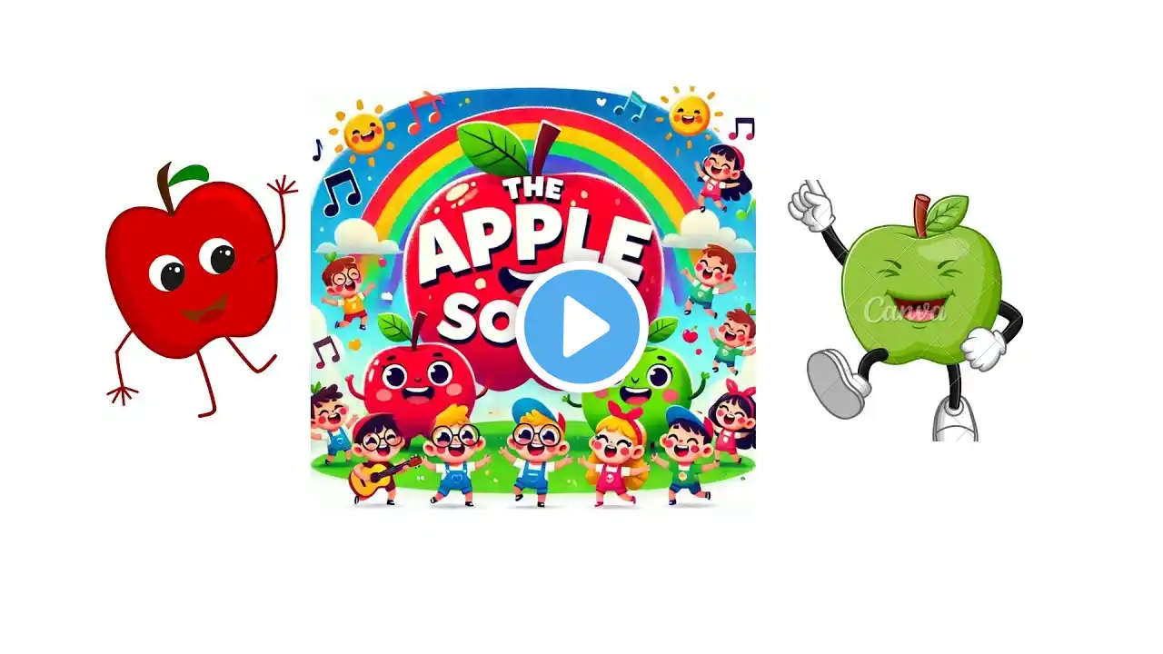 🎵 "The Apple Song 🍎🍏 | Fun Learning for Kids with Smiling Apples!"RED APPLE, Nursery Rhymes for kids