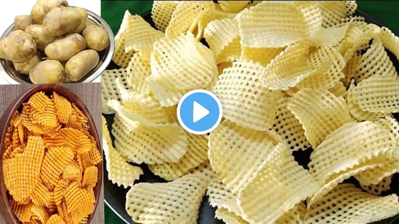 आलू🥔के चिप्स बनाने की आसान विधि Aloo Chips Recipe / Instant Potato Chips / Potato Snacks Awdhi Aahar