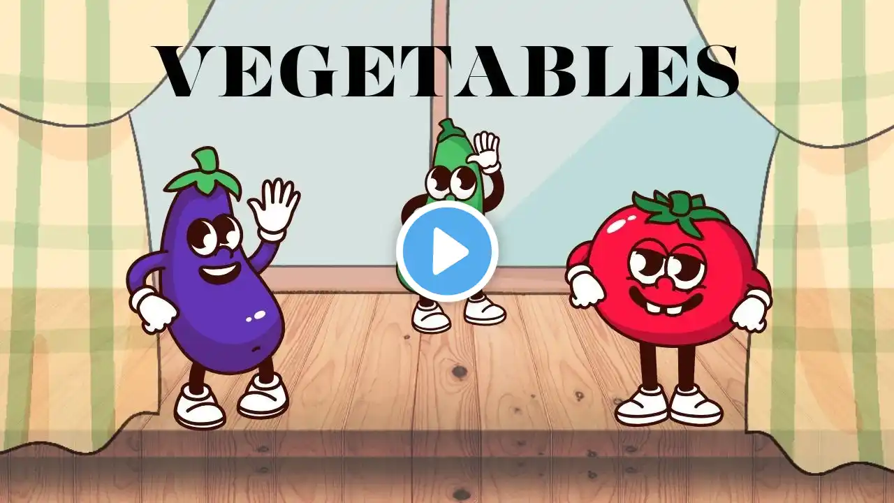 Funny Vegetables Words for Kids