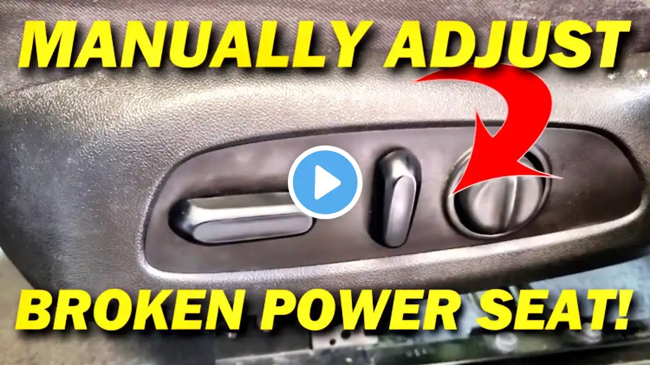 HOW TO MANUALLY MOVE BROKEN AUTOMATIC SEAT TO REMOVE BOLTS 2016-2022 MALIBU BROKEN SEAT ADJUSTMENT