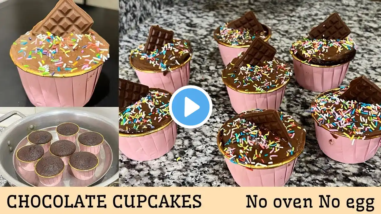 Eggless chocolate cake || Super moist chocolate cupcakes without oven || Simple yet delicious