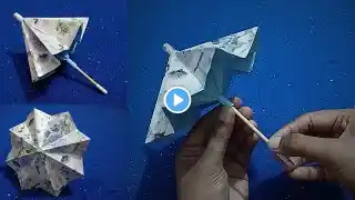 How To Make a Paper Umbrella That Open And Close।Craft Ideas With Paper Umbrella।mini paper Umbrella