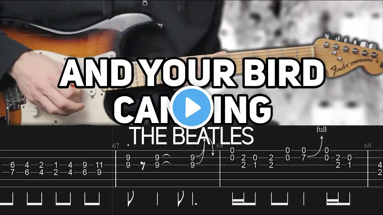 The Beatles - And Your Bird Can Sing (Guitar lesson with TAB)