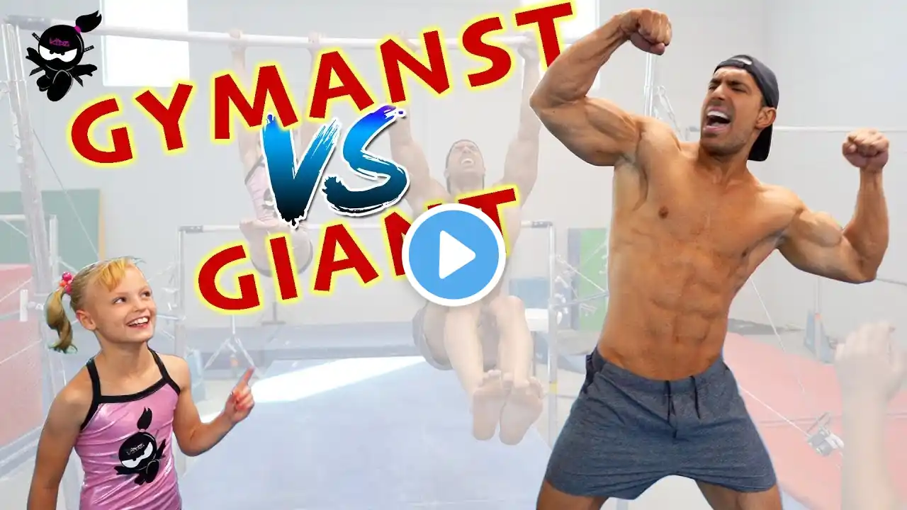 Gymnast vs Giant 3! Who is stronger, Payton or the Bodybuilder?