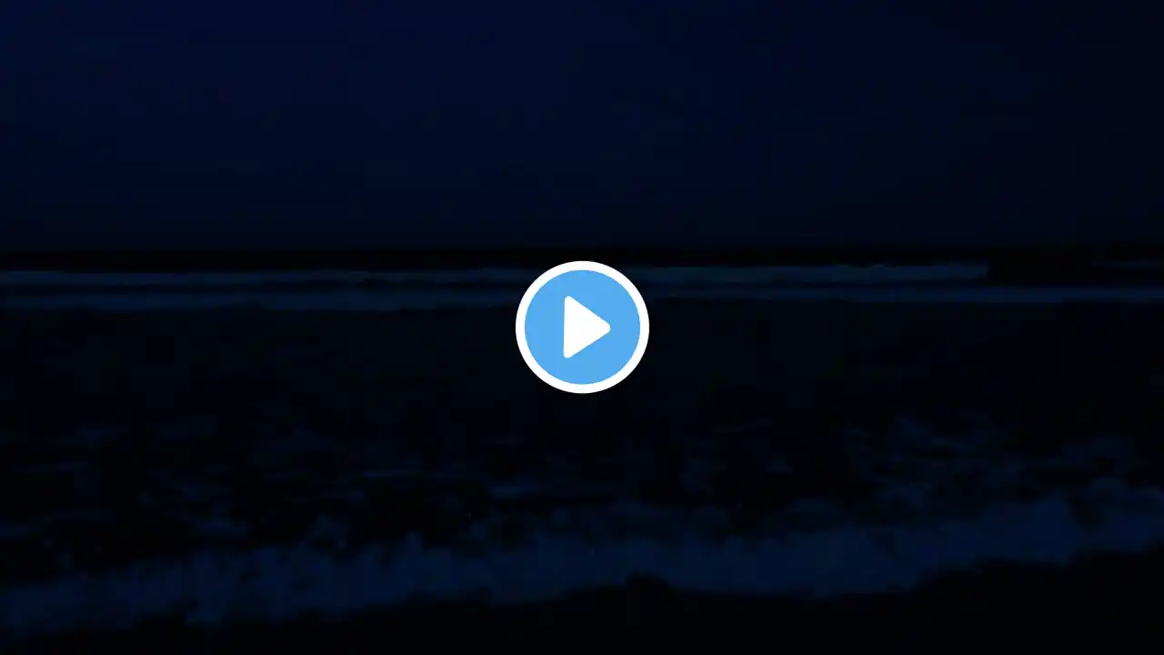 Ocean Waves At Night | 2 Hours for Relaxation & Stress Relief | Ocean Sounds For Deep Sleeping