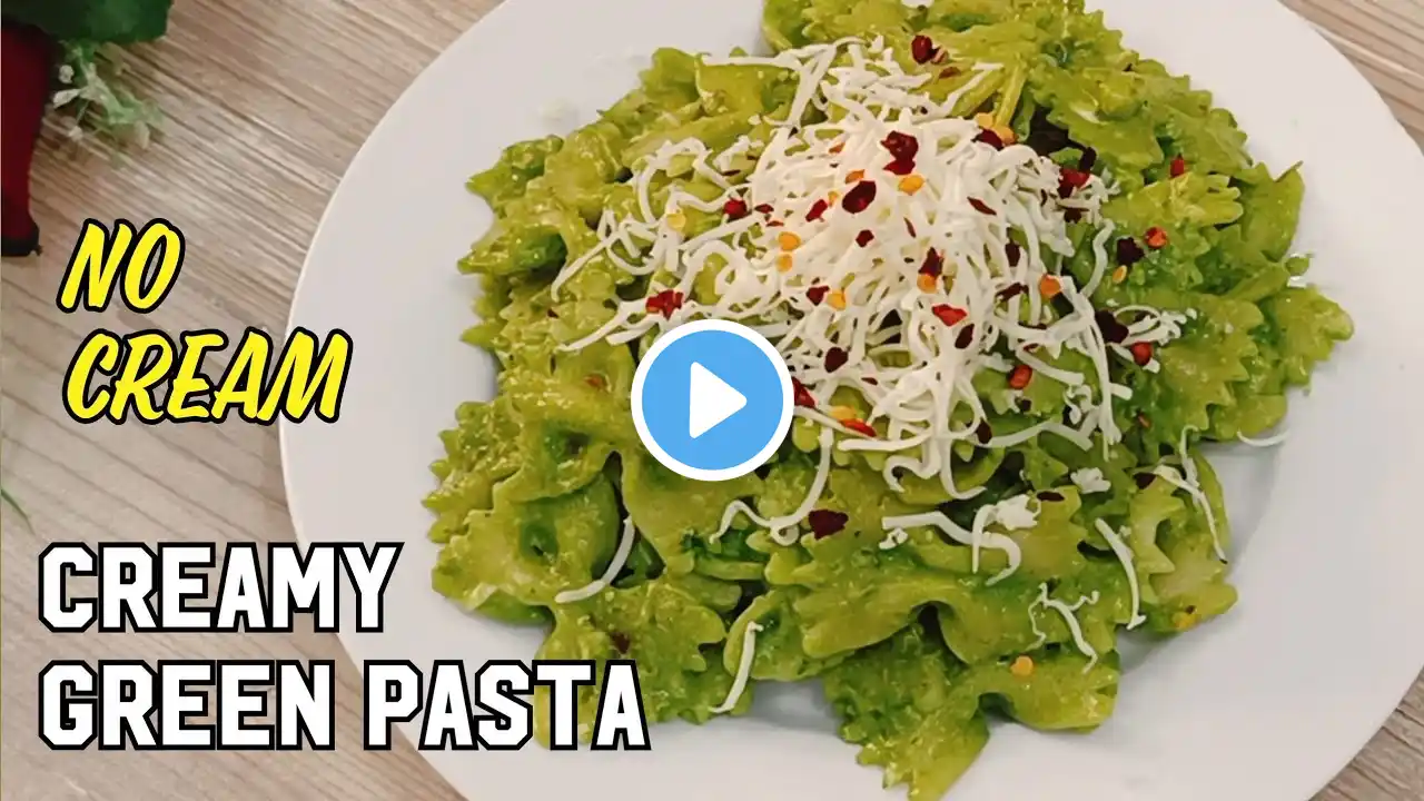 Creamy and Smooth Green Pasta Recipe | Spinach Pasta Recipe | Healthy Green Pasta Recipe