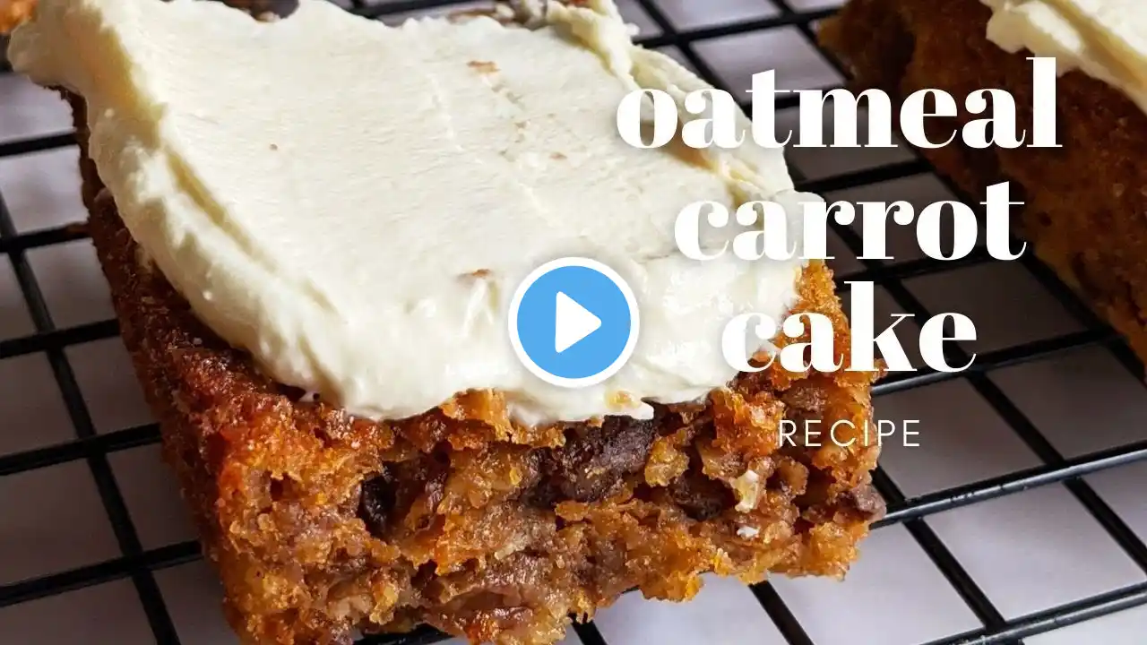 Healthy Carrot Cake with Oats (+a healthy cake icing idea)