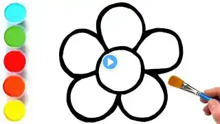 Flower Drawing || How to draw rainbow 🌺 Drawing easy step by step || 🌺 drawing‎‎‎‎‪@Shapeoholic1‬