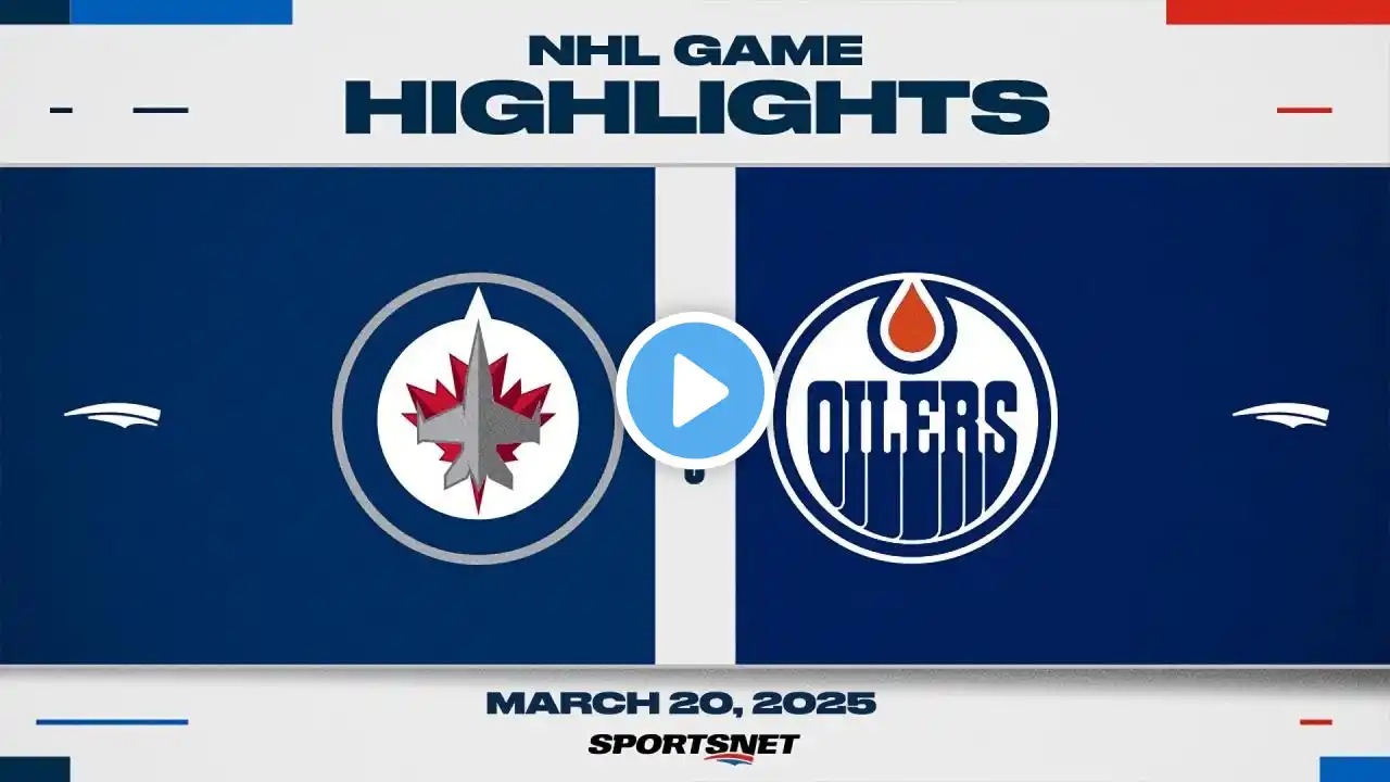 NHL Highlights | Jets vs. Oilers - March 20, 2025