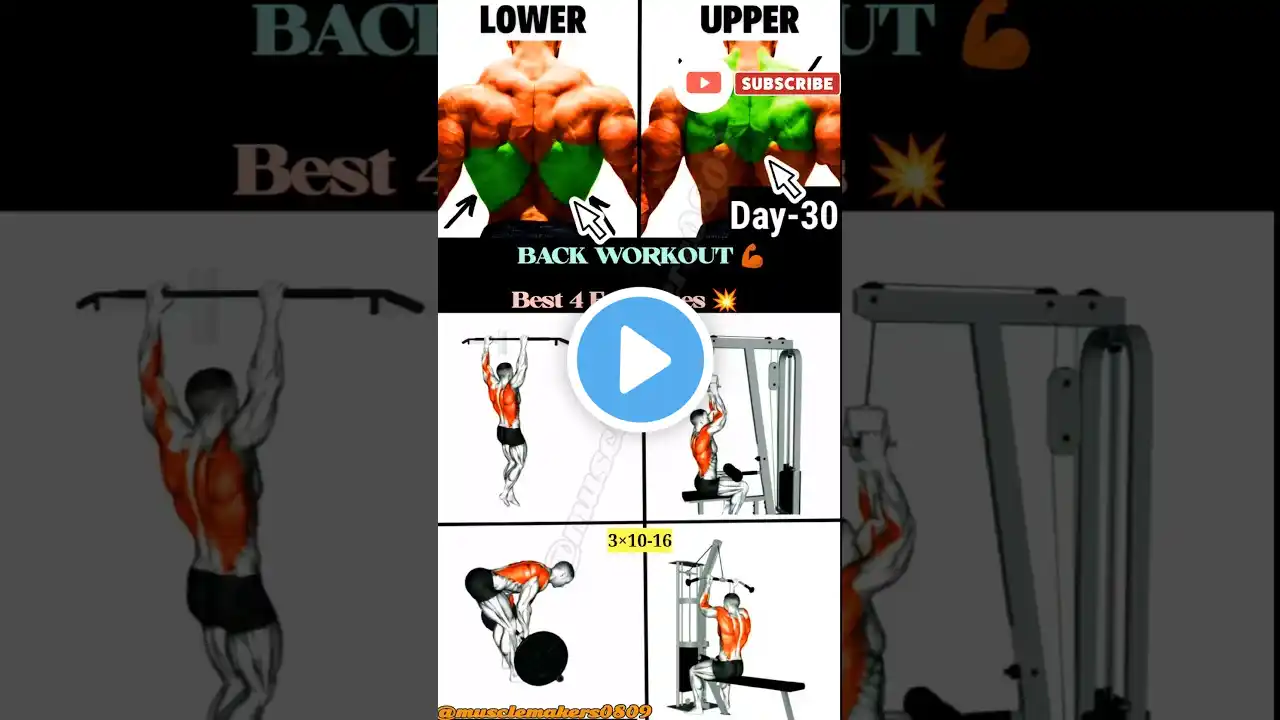 How to grow your back (Best exercises)🤝#short #shorts #trending #fitness #gym #youtube