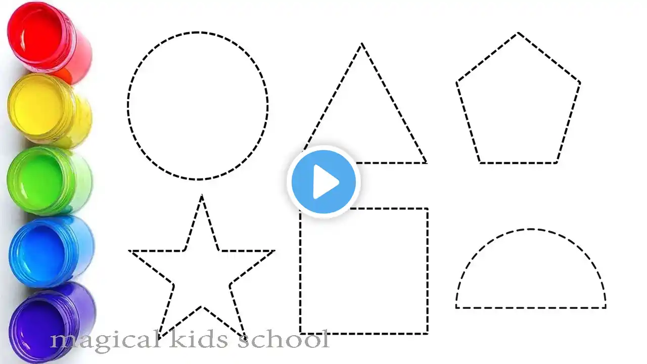 2d shapes drawing activity for kids, how to draw shapes, 2d shapes, colors song, Preschool Learning