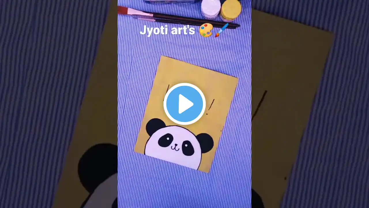 Jyoti art's 🎨🖌️#cute #panda #heart #viral #drawing 🐼🤎